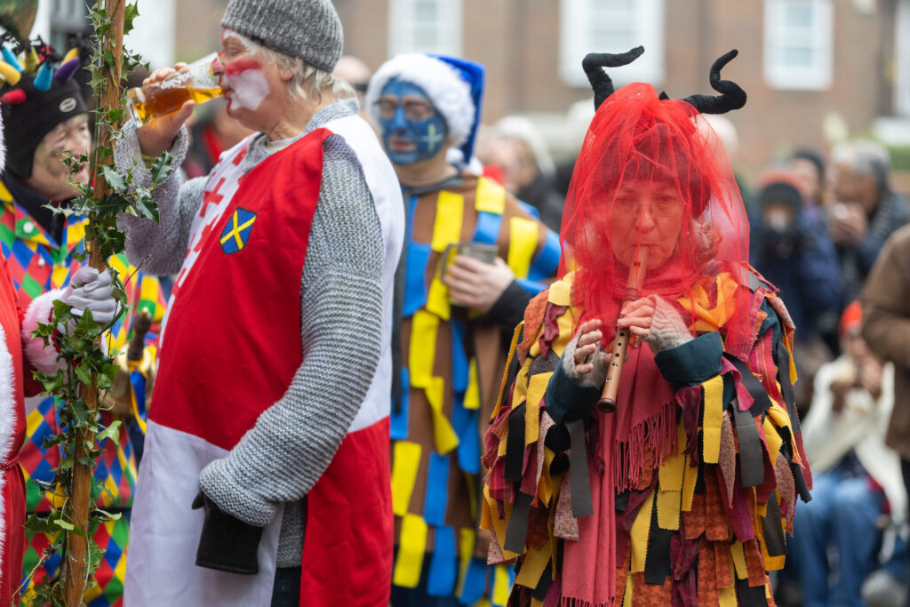 St Albans Mummers performing on Boxing Day. Photo: Toby Shepheard
