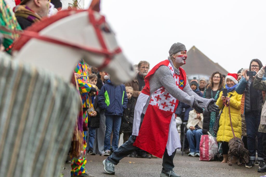 St Albans Mummers performing on Boxing Day. Photo: Toby Shepheard