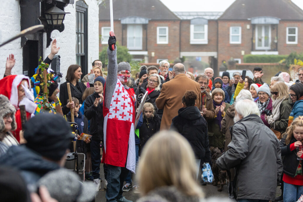 St Albans Mummers performing on Boxing Day. Photo: Toby Shepheard