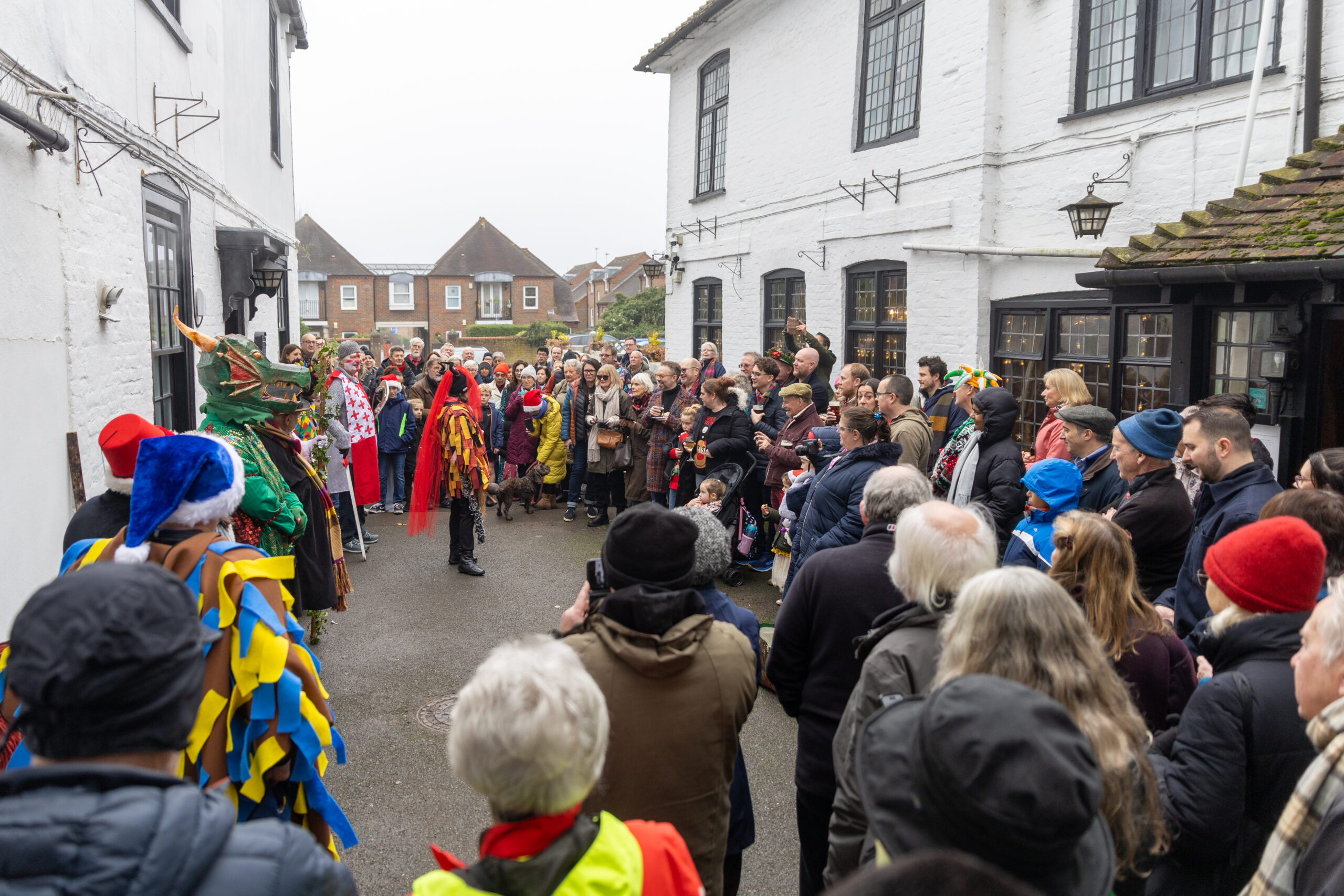 St Albans Mummers performing on Boxing Day. Photo: Toby Shepheard