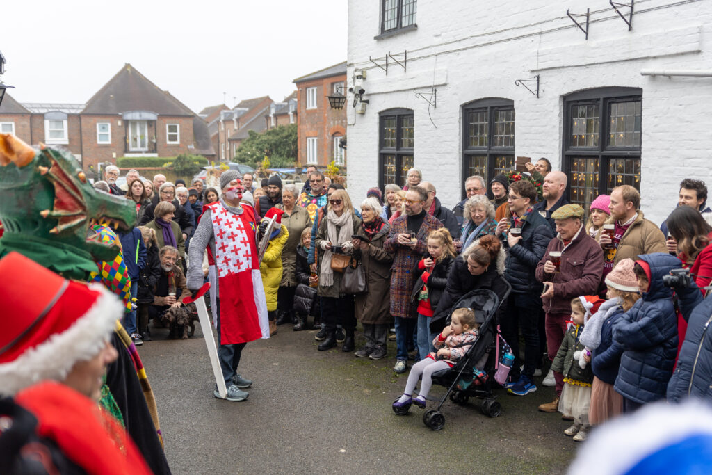 St Albans Mummers performing on Boxing Day. Photo: Toby Shepheard