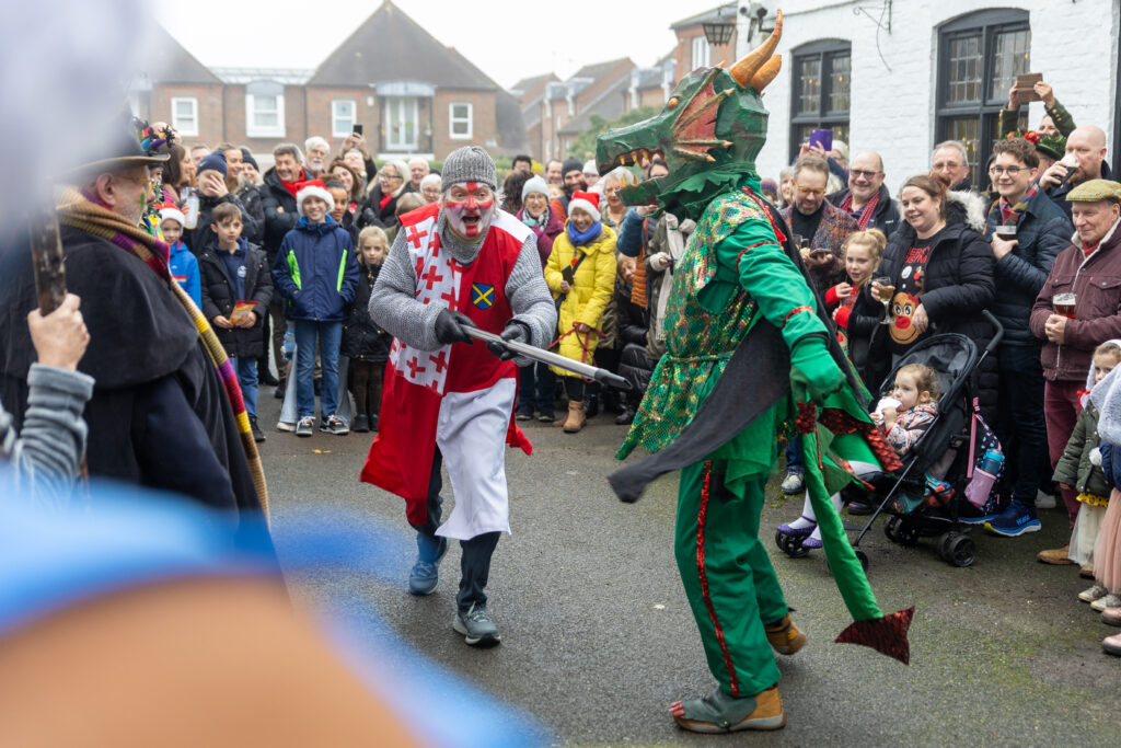 St Albans Mummers performing on Boxing Day. Photo: Toby Shepheard