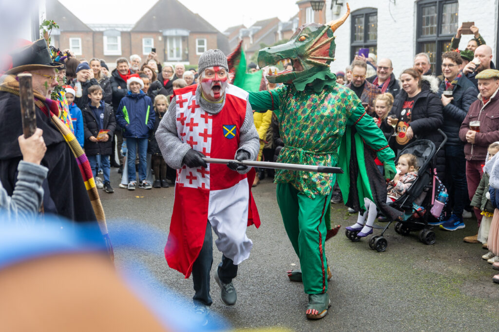 St Albans Mummers performing on Boxing Day. Photo: Toby Shepheard