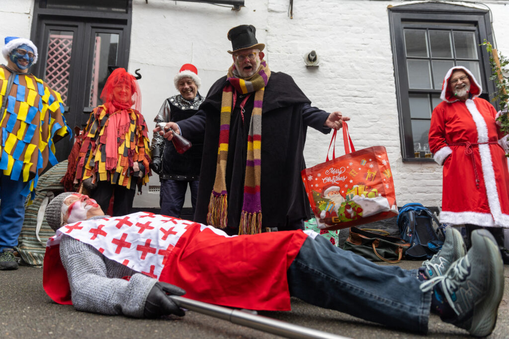 St Albans Mummers performing on Boxing Day. Photo: Toby Shepheard