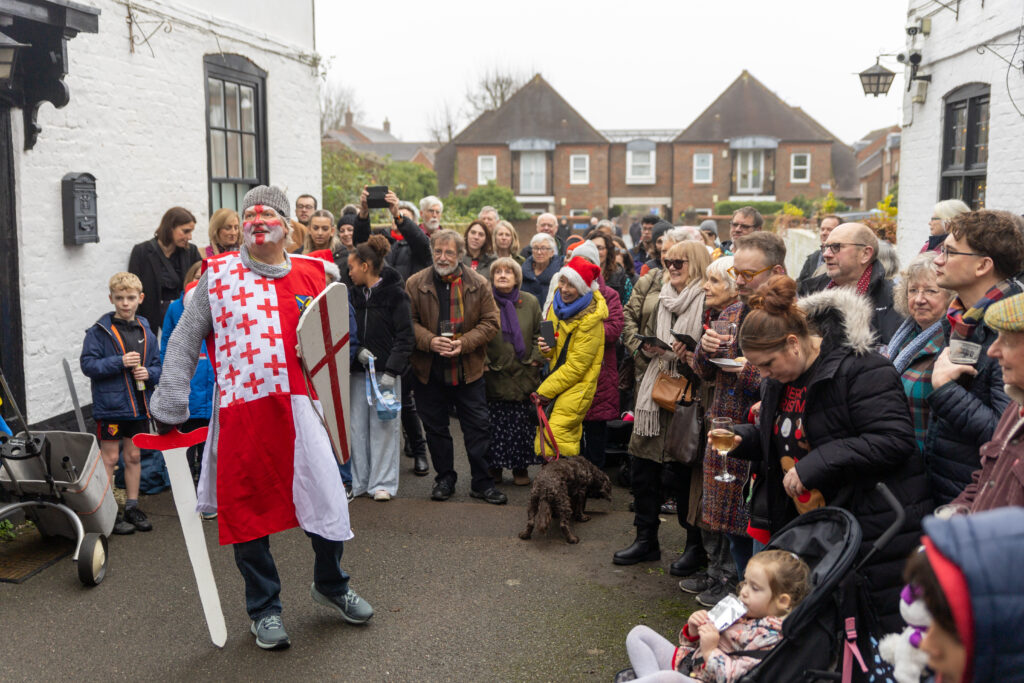 St Albans Mummers performing on Boxing Day. Photo: Toby Shepheard