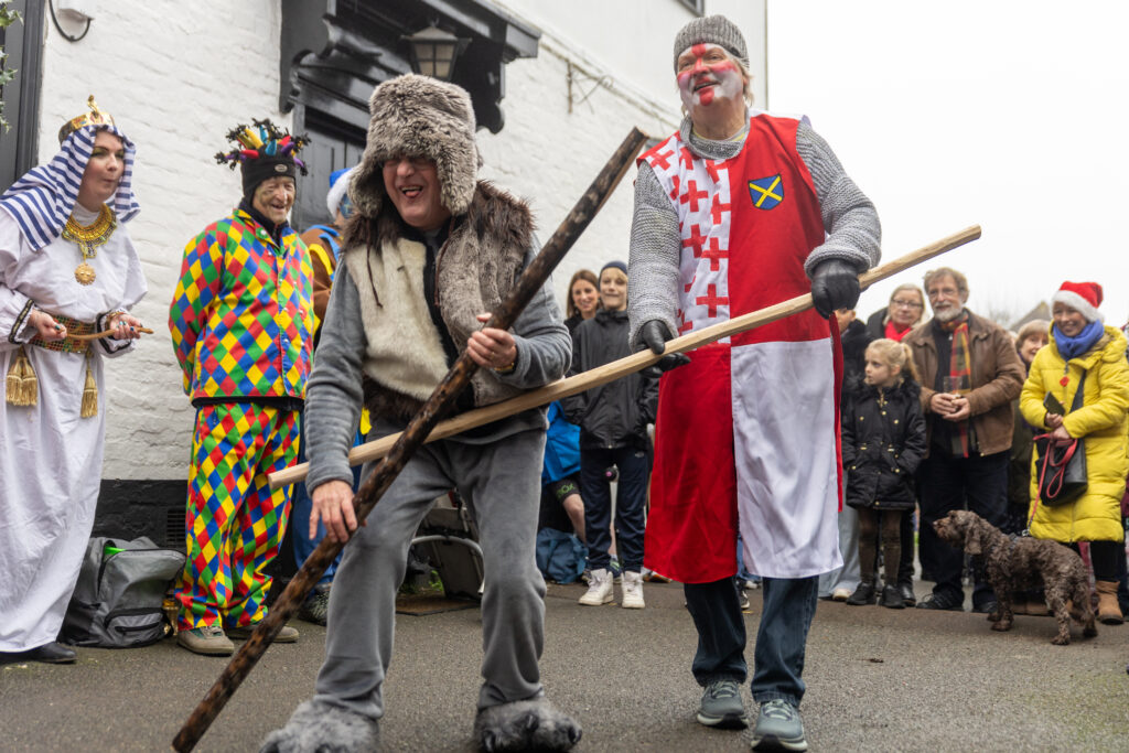 St Albans Mummers performing on Boxing Day. Photo: Toby Shepheard