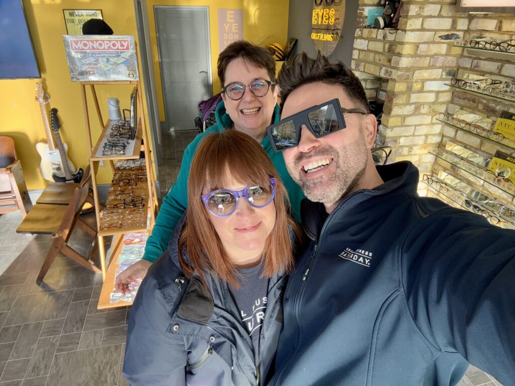 The Small Business Saturday Tour team with Jen Smith in EYES on St Albans.