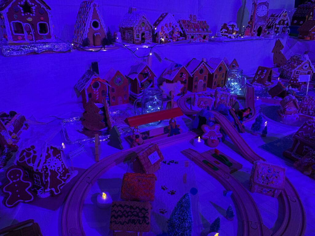 Bernards Heath Junior School's gingerbread village.