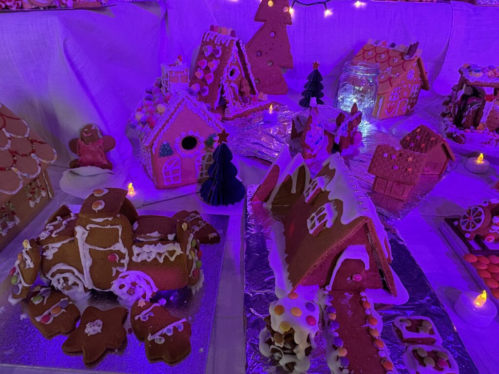 Bernards Heath Junior School's gingerbread village.
