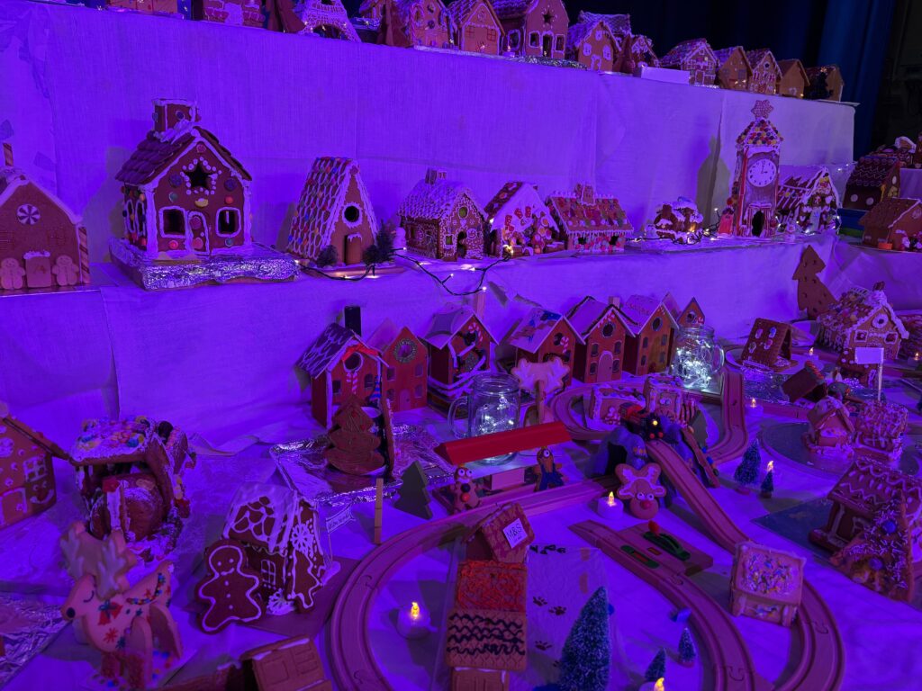 Bernards Heath Junior School's gingerbread village.