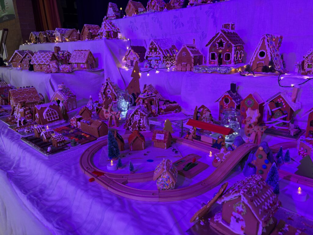 Bernards Heath Junior School's gingerbread village.