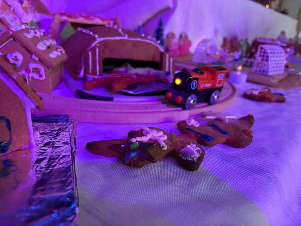 Bernards Heath Junior School's gingerbread village.