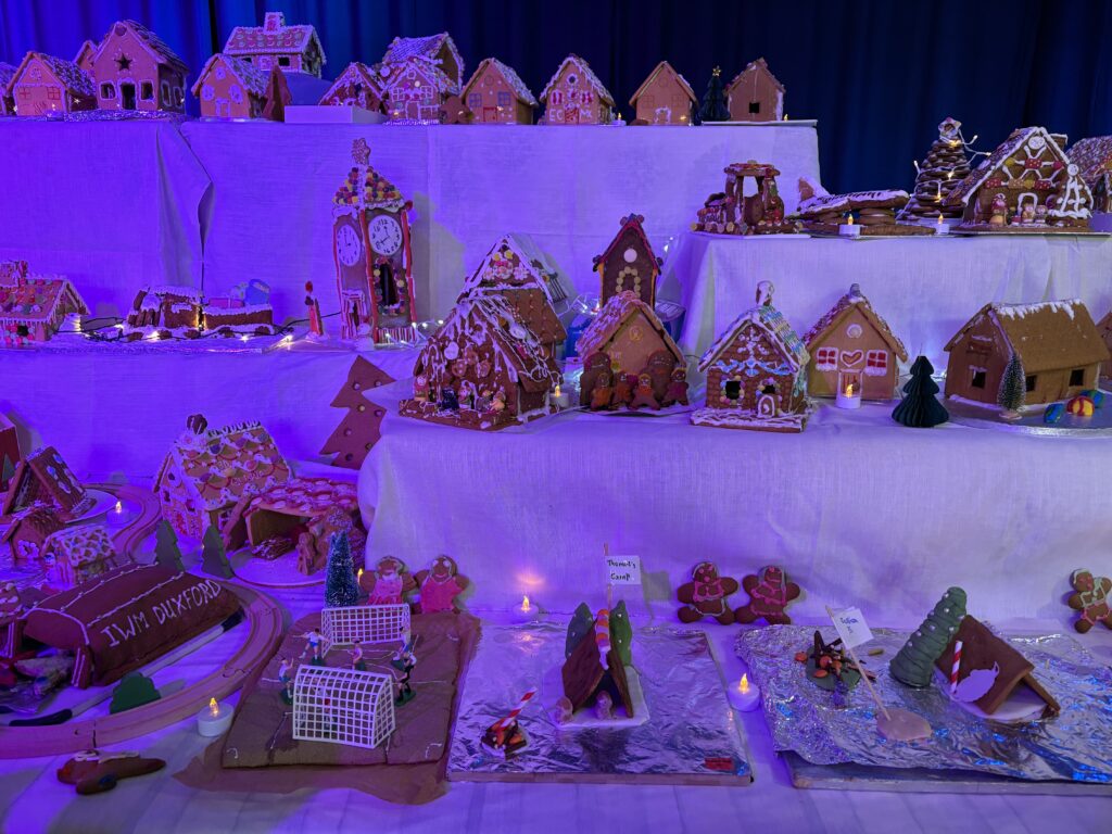 Bernards Heath Junior School's gingerbread village.