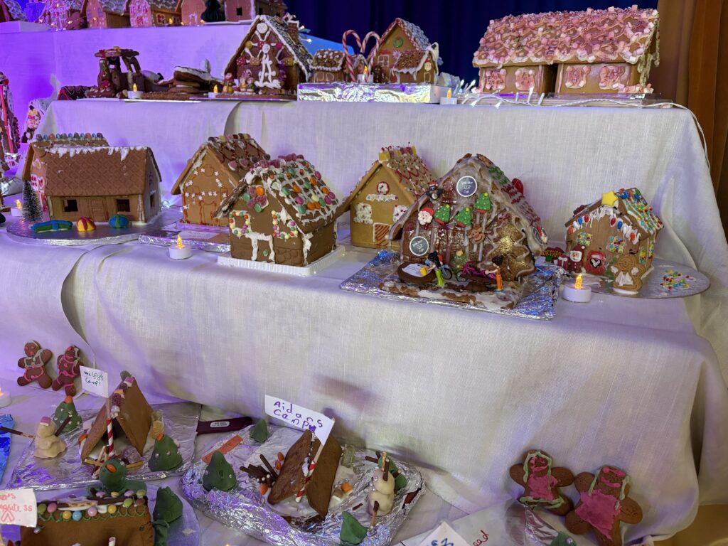 Bernards Heath Junior School's gingerbread village.