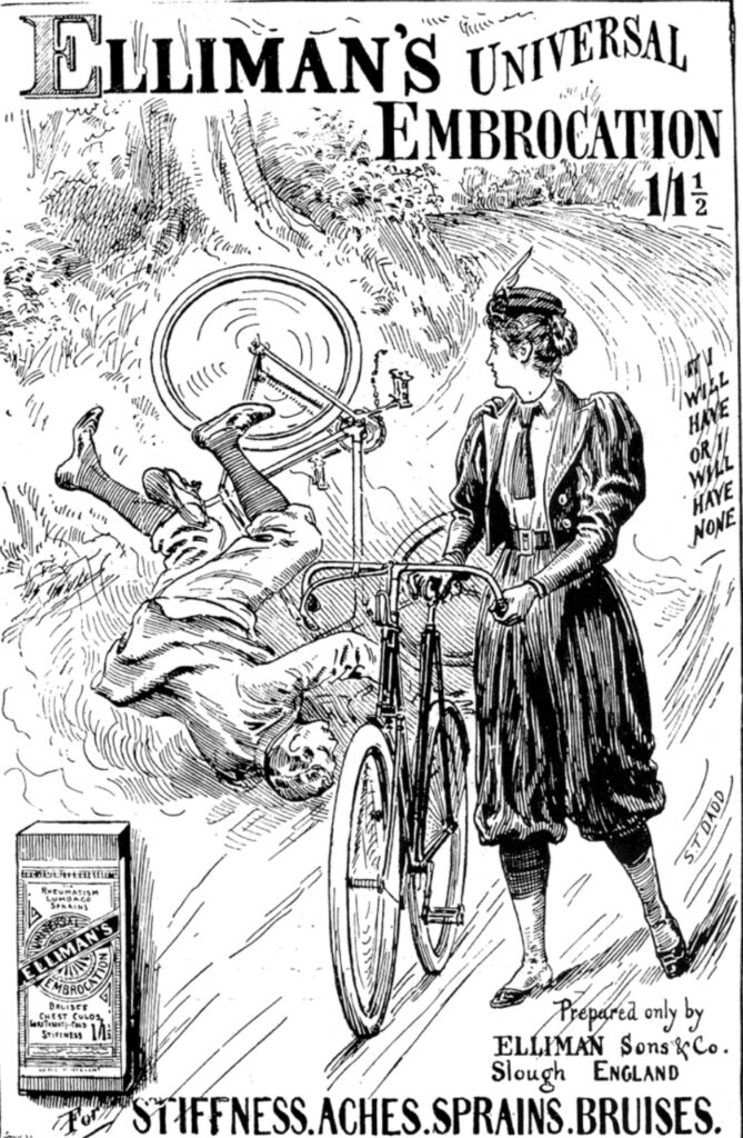 1890s advertisement showing a woman wearing her ‘rationals’