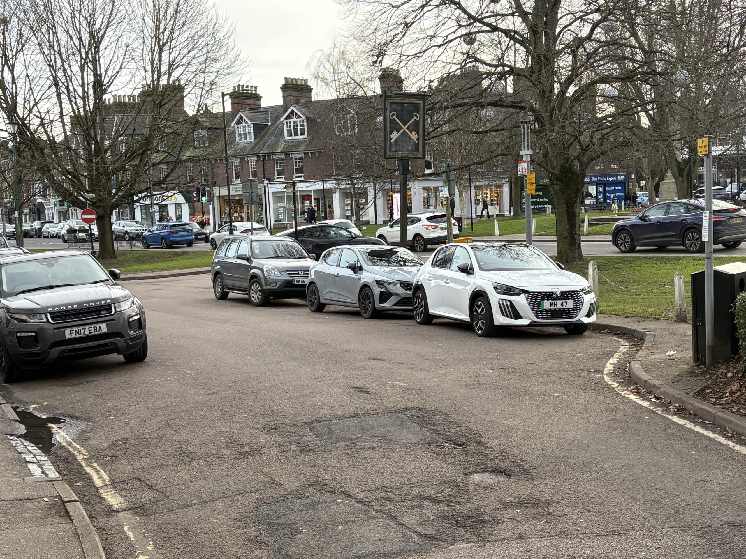 On-street parking in Harpenden High Street.
