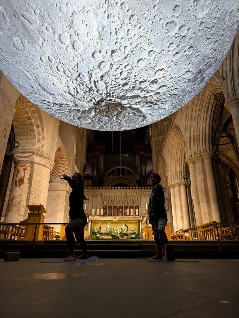 Yoga under the Moon at St Albans Cathedral. Photo: Gemma Jones