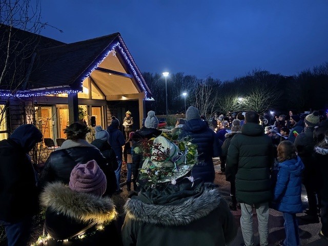 Wassailing at Highfield Park. Photo: Austin Guest