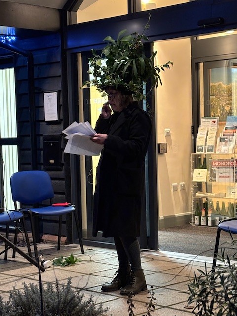 Wassailing at Highfield Park. Photo: Austin Guest
