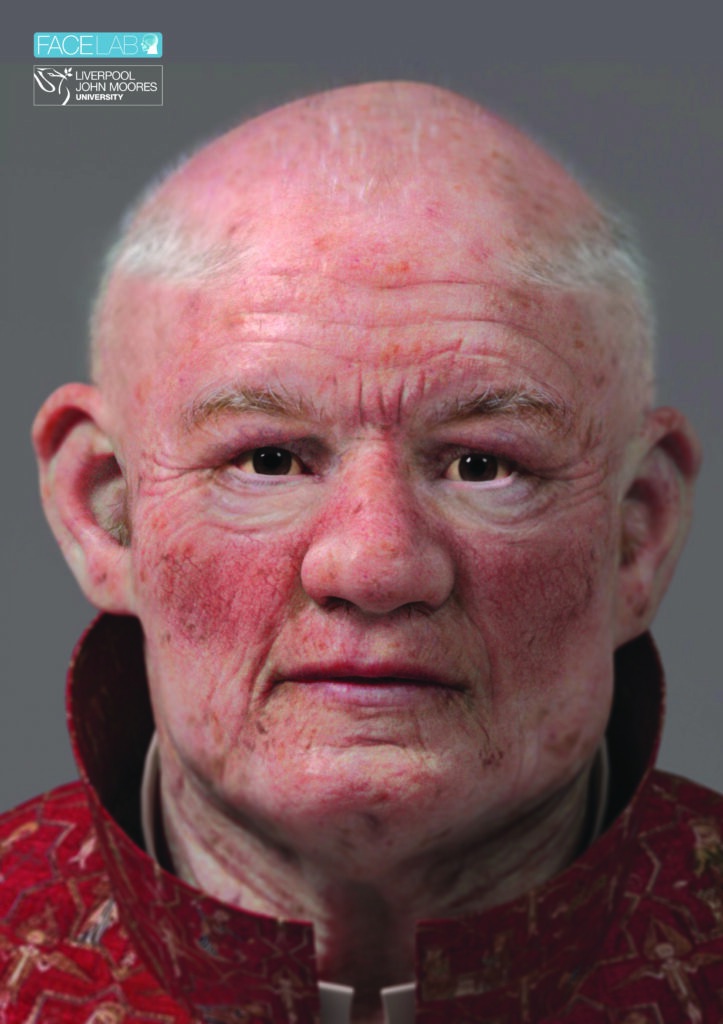 Abbot John's reconstructed face (C) Liverpool John Moores University and Facelab