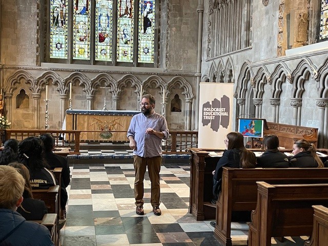 The schools Holocaust event at St Albans Cathedral hosted by the Lord-Lieutenant.