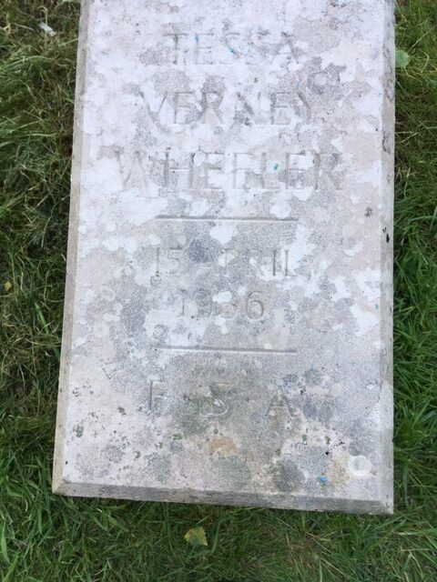 The memorial to Tessa Wheeler at St Stephen’s (photo courtesy John Morewood).
