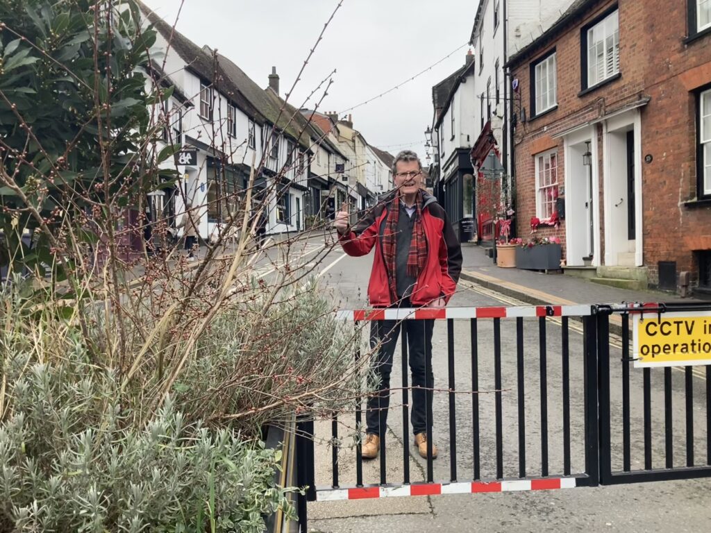 County councillor Sandy Walkington in George Street.