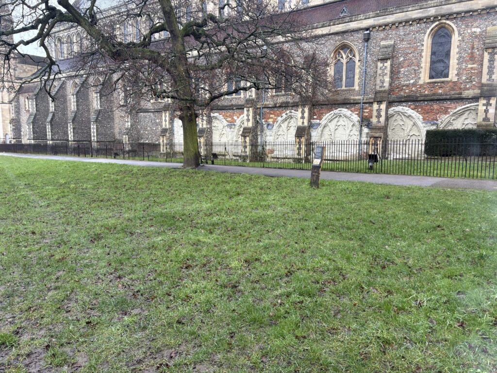 The site of a Roman burial ground which may have been the original resting place of St Alban.