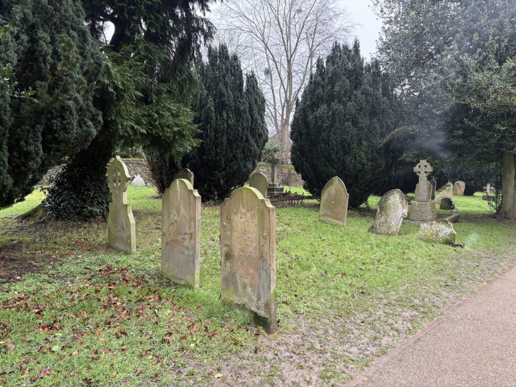 The north churchyard at the Cathedral.