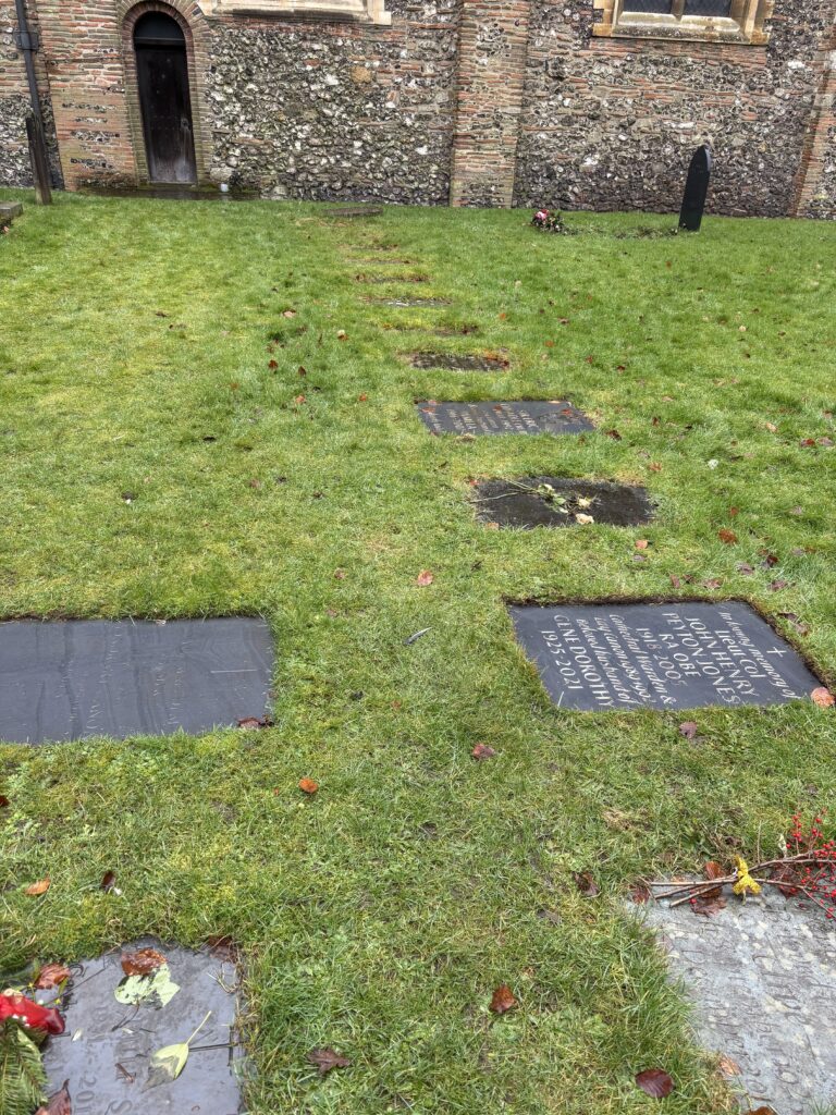 The area of the north churchyard for wardens and canons