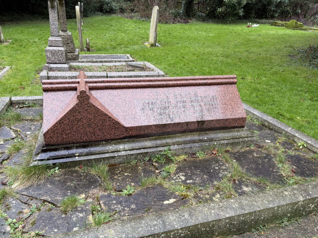 The tombstone of Lord Grimthorpe
