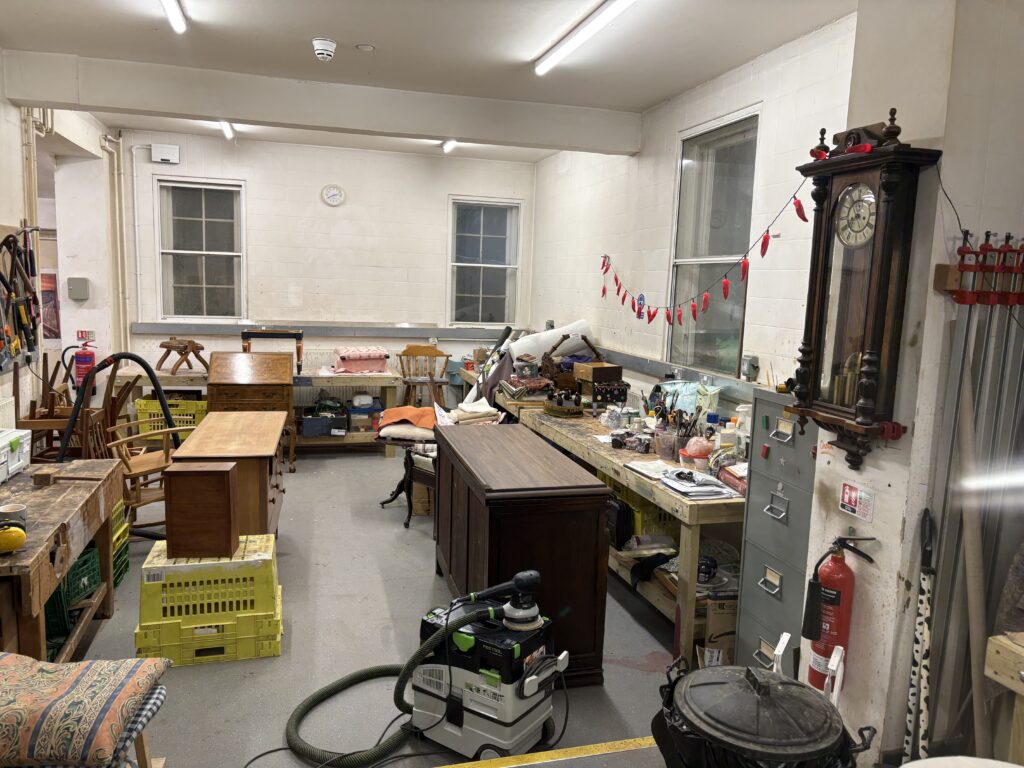 The workshop at Emmaus in St Albans.