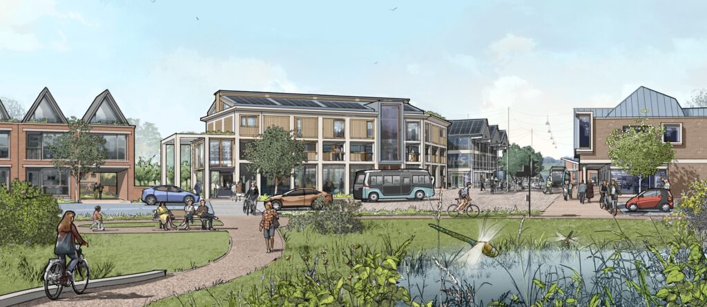 An artist's impression of the East Hemel development.