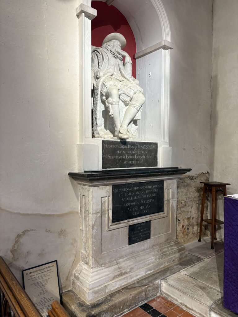 The Francis Bacon memorial at St Michael's Church.