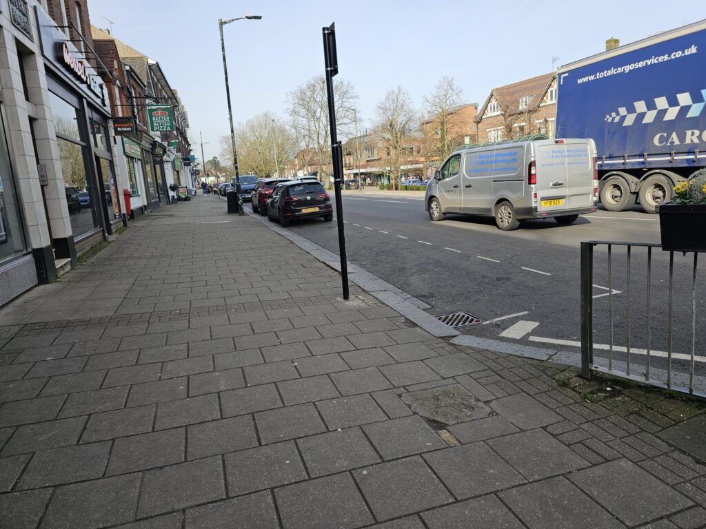 A deserted Harpenden on Monday lunchtime.