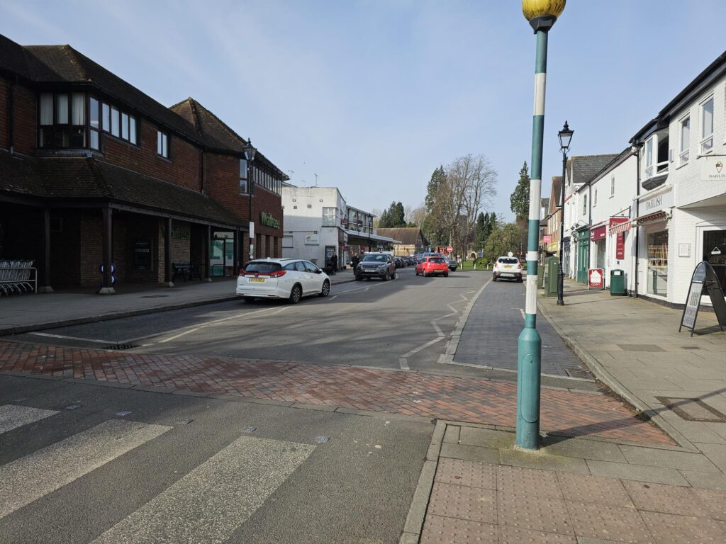 A deserted Harpenden on Monday lunchtime.