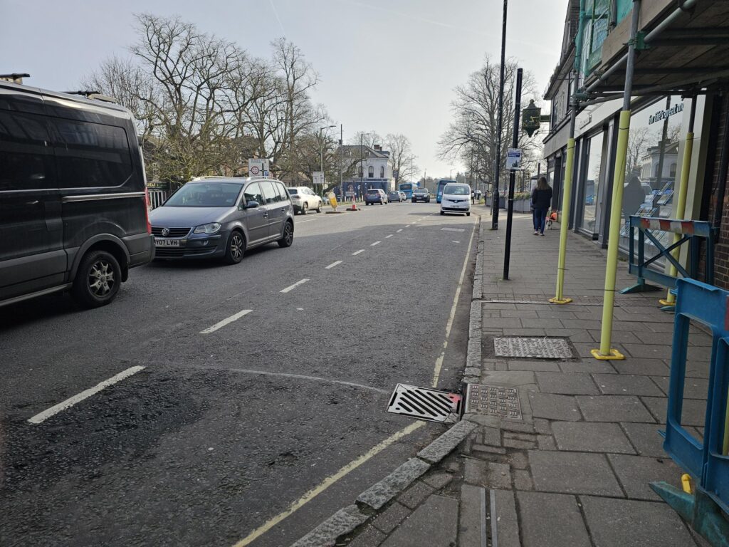 A deserted Harpenden on Monday lunchtime.