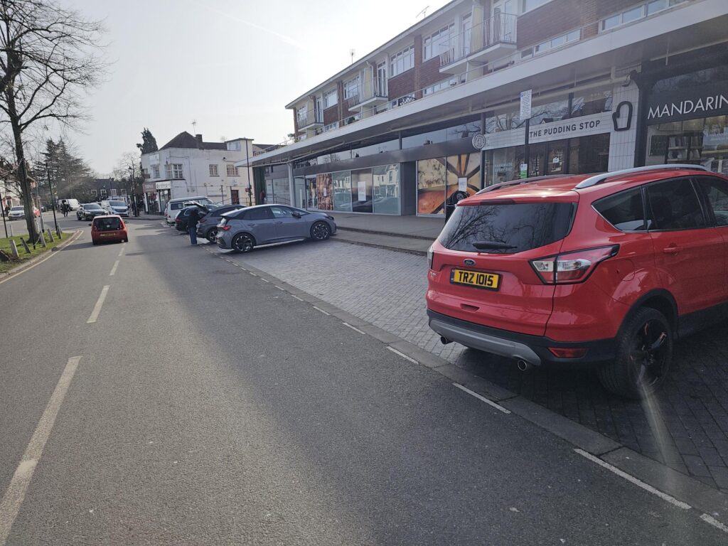 A deserted Harpenden on Monday lunchtime.