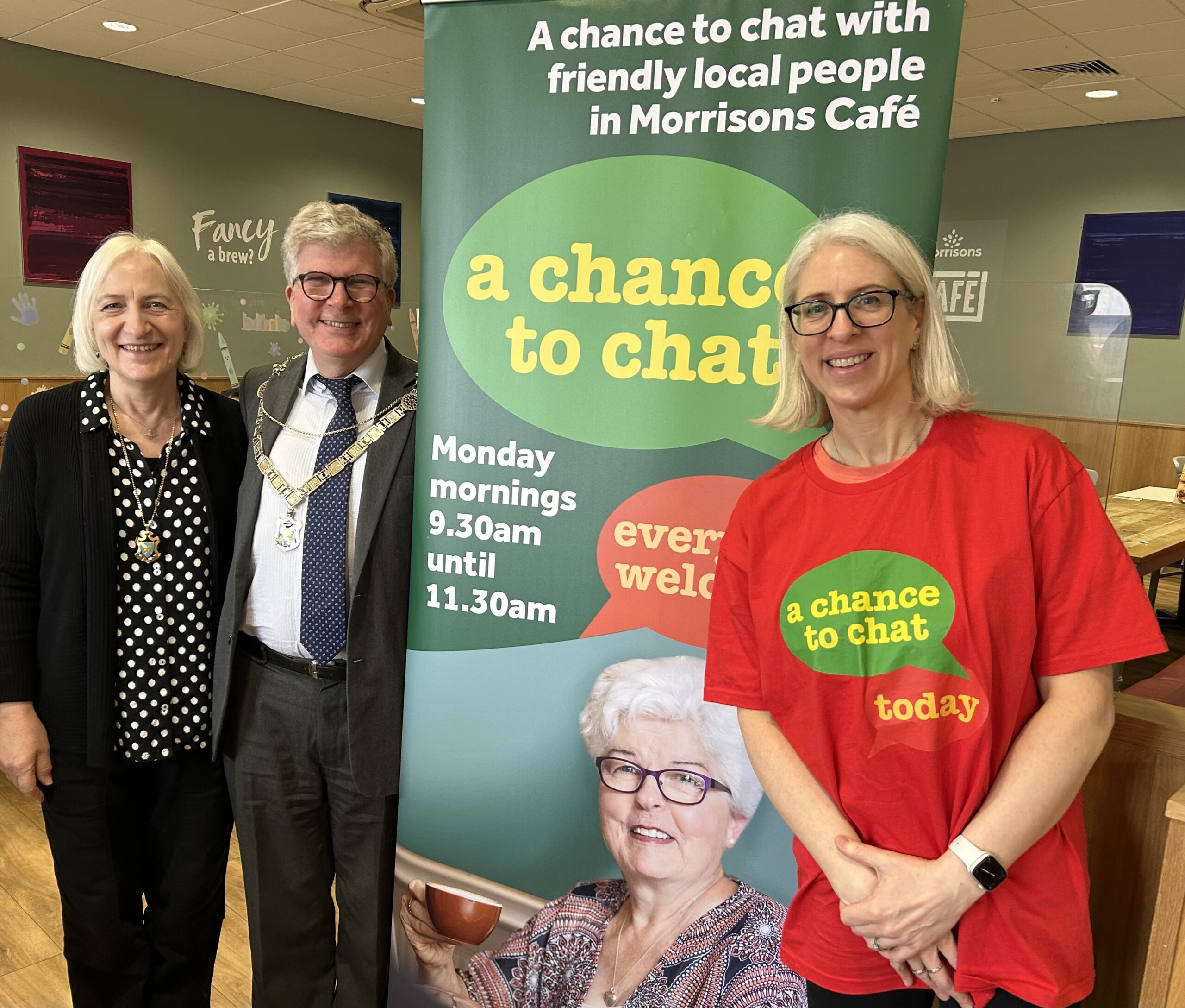 Mayoress Liz Day, Mayor Cllr Jamie Day, and Anna Chaplain Maggie Dodd.