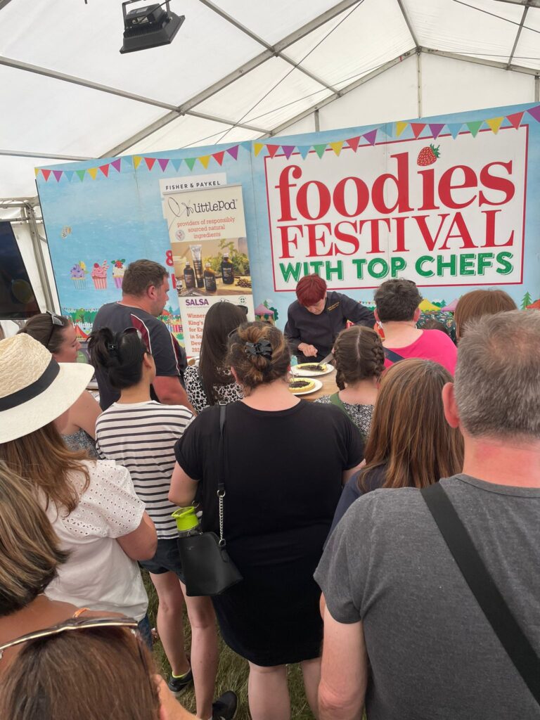Chef Danielle Maupertuis at St Albans Foodies Festival.