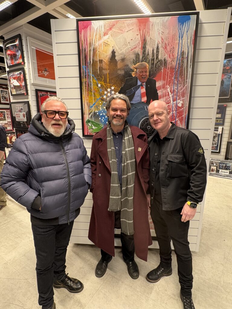 Ray Winstone, St Albans Times editor Matt Adams and Jake Wood.