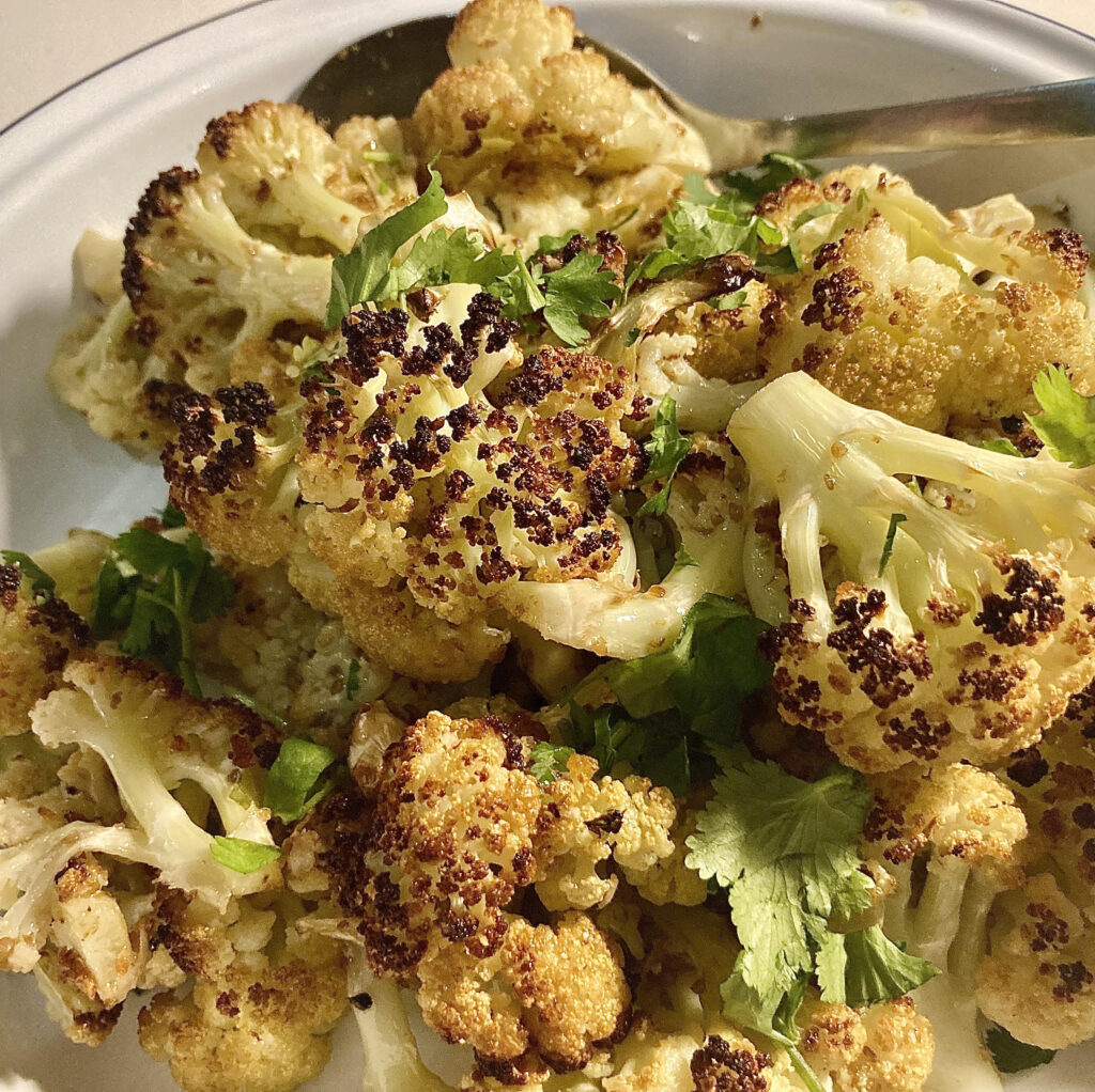 Roasted cauliflower florets