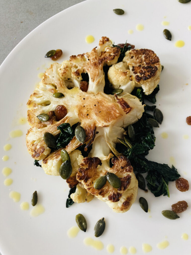 Roasted cauliflower steak