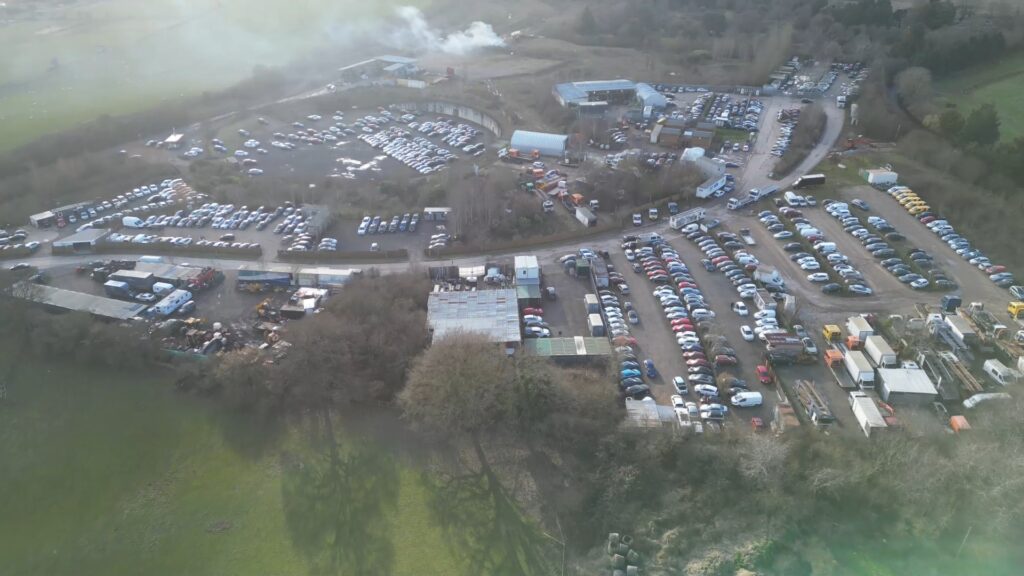 Drone footage showing the current state of the Butterfly World site.