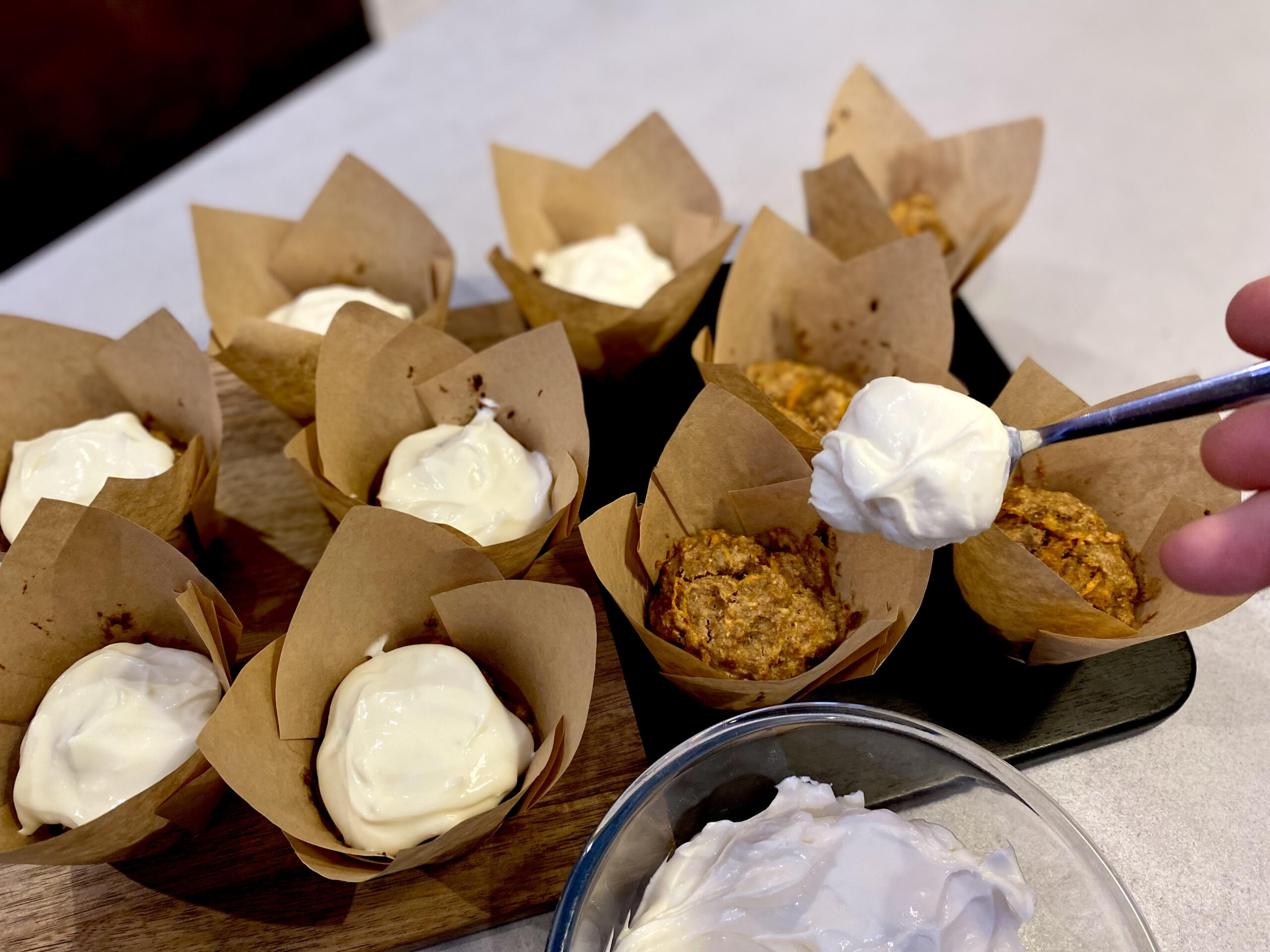 Wholemeal carrot muffins
