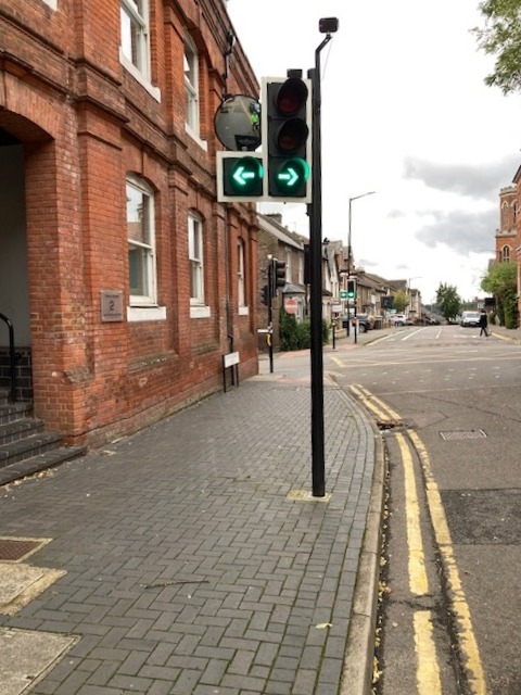 The traffic lights on Marlborough Road have still not been correctly modified.