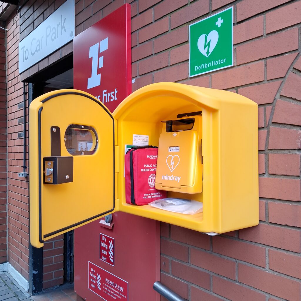 One of the bleed kits in Christopher Place