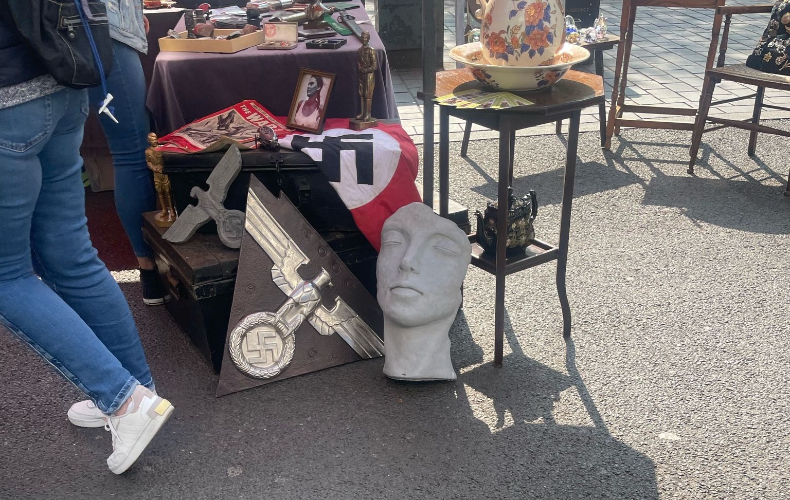 Nazi memorabilia on sale at the vintage market