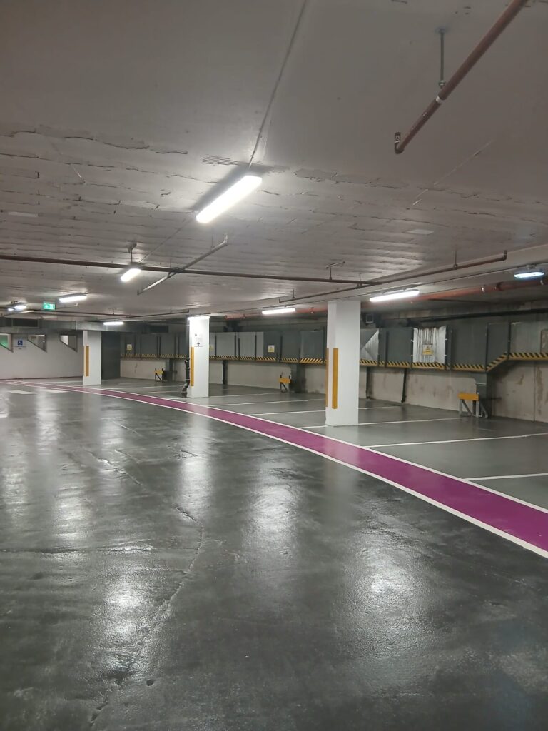 The newly refurbished Christopher Place car park.