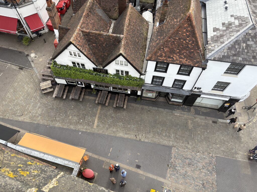A view from the top of St Albans Clock Tower.